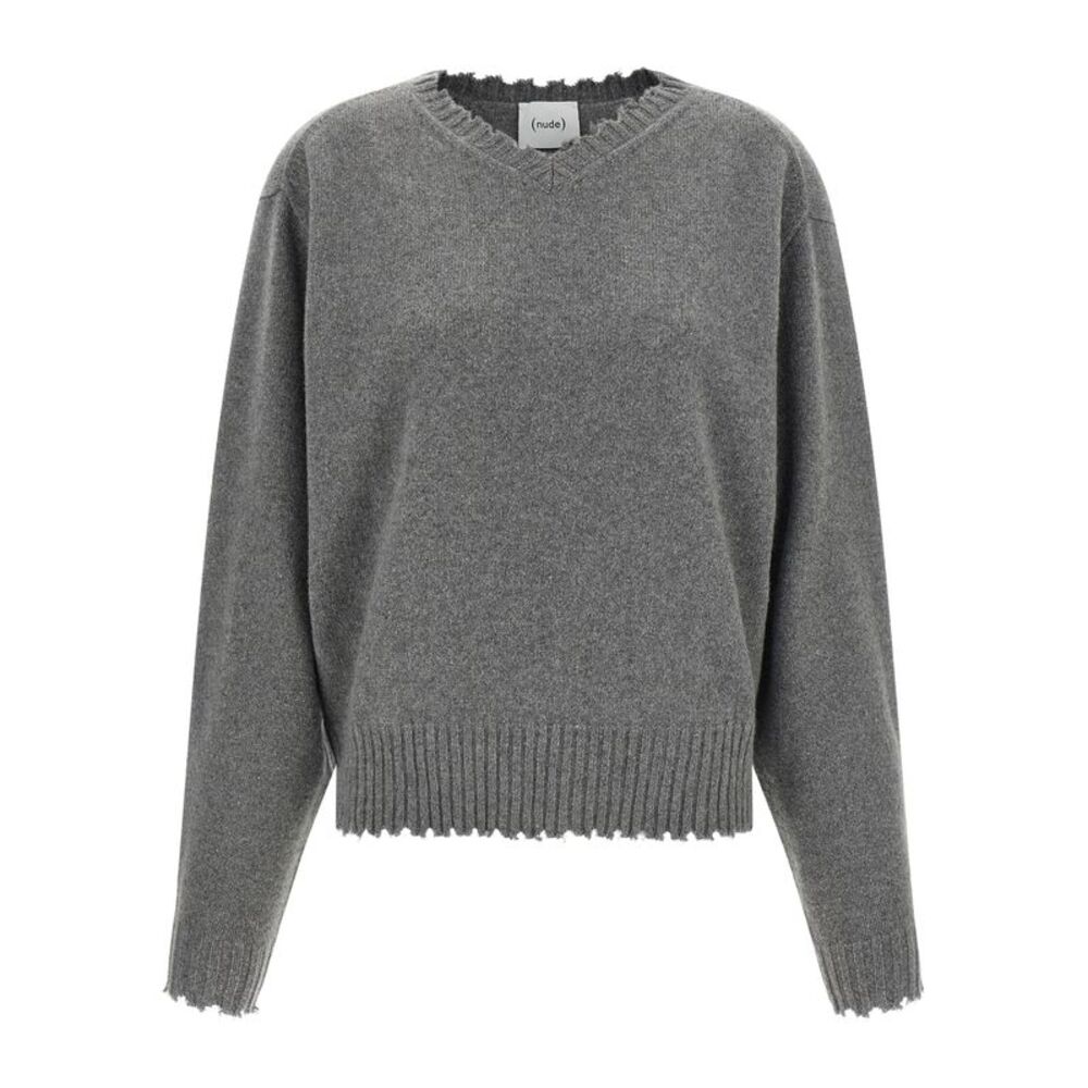 Nude Women Fringed Hem Sweater